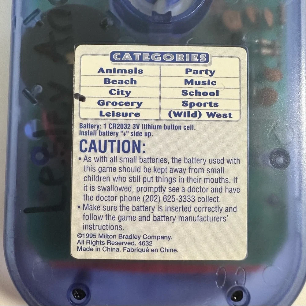 Milton Bradley tested working